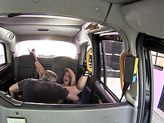 Hardcore fucking in the back of the taxi with tattooed Ava Austen