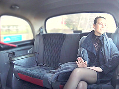 Wild fucking in a taxi with MILF sex bomb Caroline Ardolino