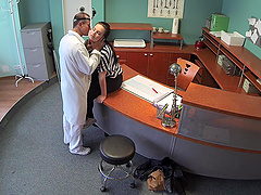 Quickie fucking in the hospital office with desirable Natasha Jungle