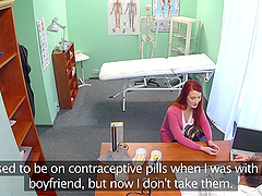 Redhead patient Isabella L gets her pussy fucked balls deep