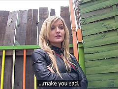 Outdoor fucking in the dark with ball licking blonde Jemma Valentine