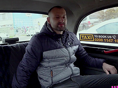 Sexy taxi driver Kayla Green gets her pussy fucked balls deep