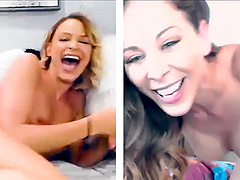 Webcam show between horny pornstars Cherie DeVille and Emma Hix