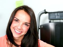 Dillion Harper enjoys sucking a massive cock in a gym