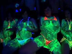 Neon lights are making these sexy Asian chicks shine