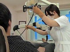 Kinky Asian dentist gives head and rides her lucky patient