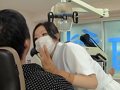 Kinky Asian dentist gives head and rides her lucky patient