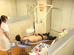 Quickie fucking in a dentist's office with hot babe Kiritani Nao