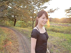 Outdoor dick sucking with lovely Akiho Yoshizawa in HD POV