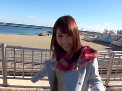 Kinky outdoors POV video of beautiful Ayami Shunka giving a BJ