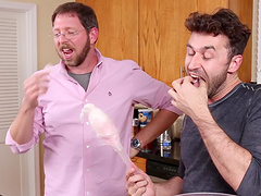 Video of two passionate guys making the best lunch possible