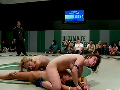 Weak Lesbian Wrestler Gets Humiliated And Abused On The Mat!