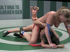 Horny Lesbians Find Love In The Middle Of The Wrestling Match!