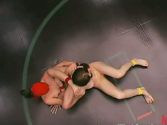 Lesbian Love On A Wrestling Mat... These Two Should Get A Hotel Room!