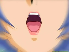 Naughty anime chick wants to get her face sprayed with jizz