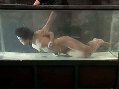 Crazy Water Torture in BDSM Video for Jani Lin with Bondage Action