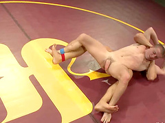 Wrestling Fight Winner Butt Fucking the Loser in Gay Porn Video