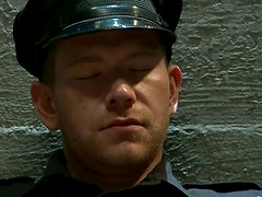 Alex Adams gets toyed and fucked in a prison by a policeman