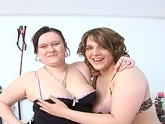 Horny fat lesbians fuck each other with their favorite dildos